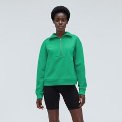 Alternative view of The Track Half-Zip | Bright Jade