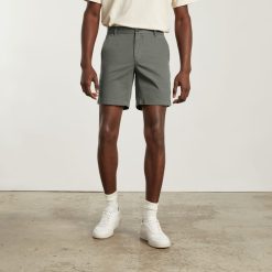 Alternative view of The 7 Slim-Fit Performance Chino Short | Pewter Green