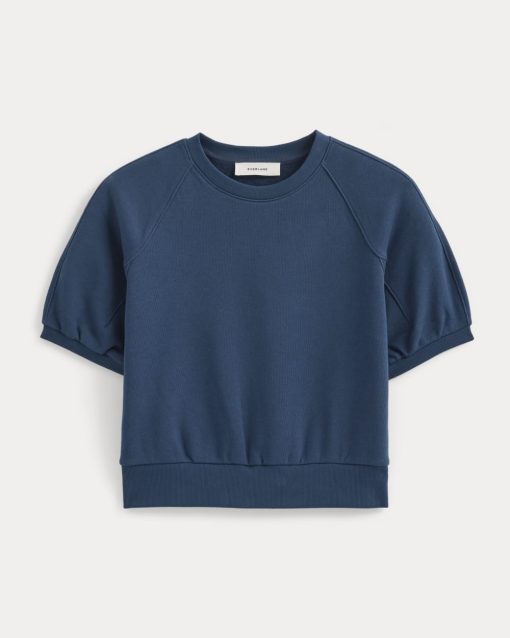 Alternative view of Lightweight Terry Blouson Short-Sleeve Crew | Blue Wing Teal
