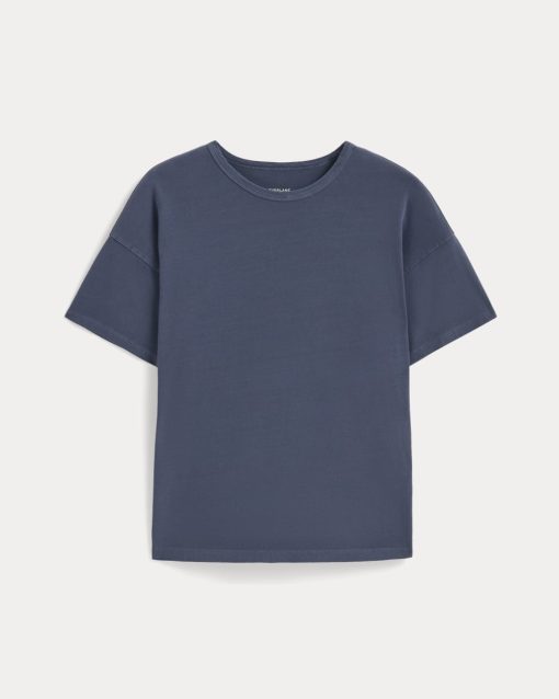 Alternative view of The Boyfriend Tee in Essential Cotton | Navy
