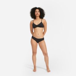 Alternative view of The Cotton Bralette | Black