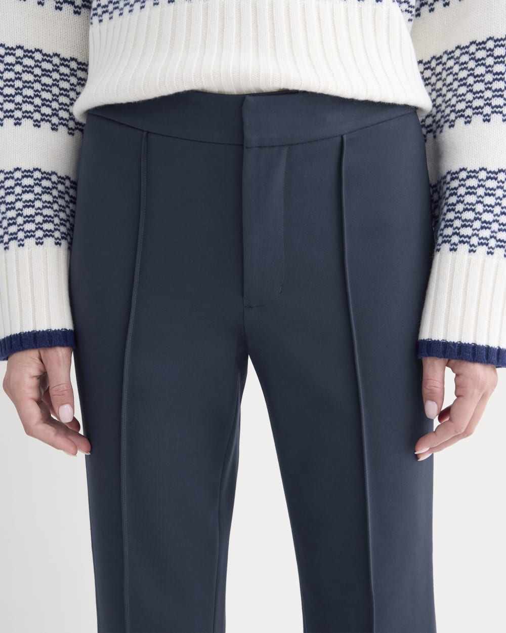 Slim Trouser in Ponte | Deep Navy - Image 4