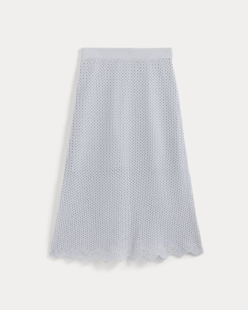 Alternative view of Lace-Knit Midi Skirt | Skywriting
