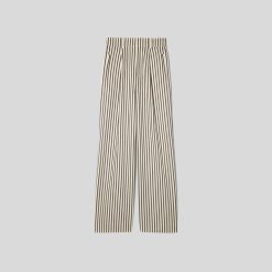 Alternative view of The Draper Pleated Pant in Buttersmooth | Ombre Stripe | 30 Inseam