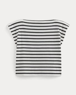 Alternative view of The Oversized Muscle Tee | Bone / Black