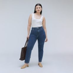 Alternative view of The Cheeky Hourglass Jean | Washed Midnight | 28.5 Inseam