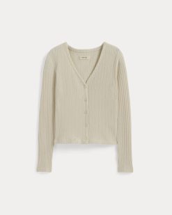 Alternative view of The Cozy Rib Cardigan | Bone