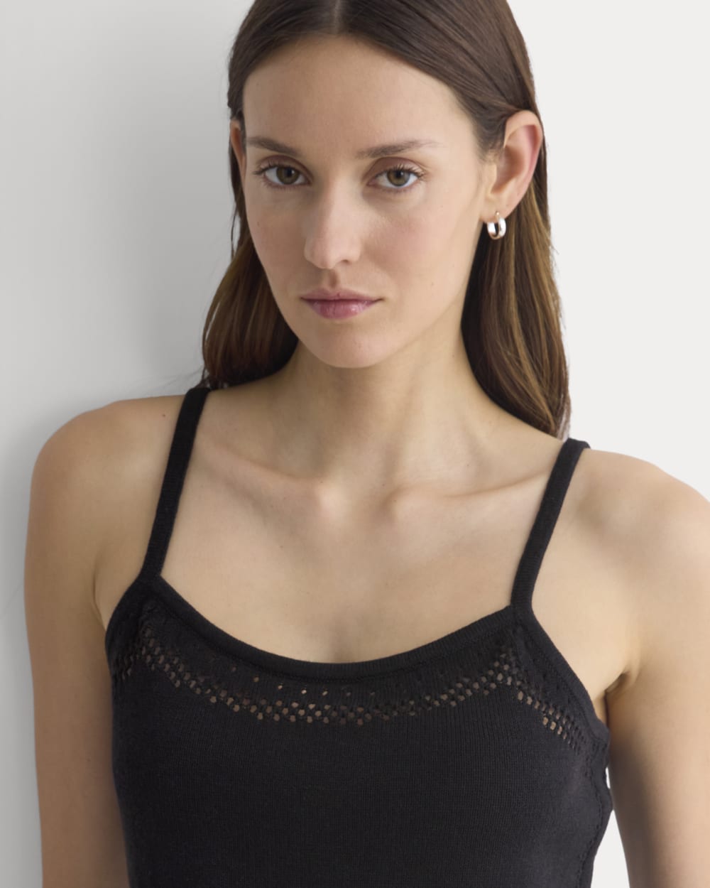 Lace-Knit Cami | Black - Image 4