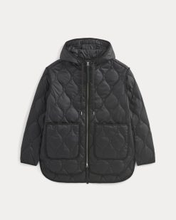 Alternative view of ReNew Quilted Hooded Liner | Black