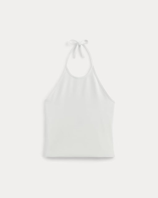 Alternative view of The Form Halter Top | White