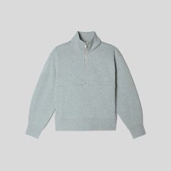 Alternative view of The ReTrack Half-Zip Sweatshirt | Heather Grey