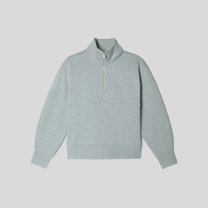 Alternative view of The ReTrack Half-Zip Sweatshirt | Heather Grey