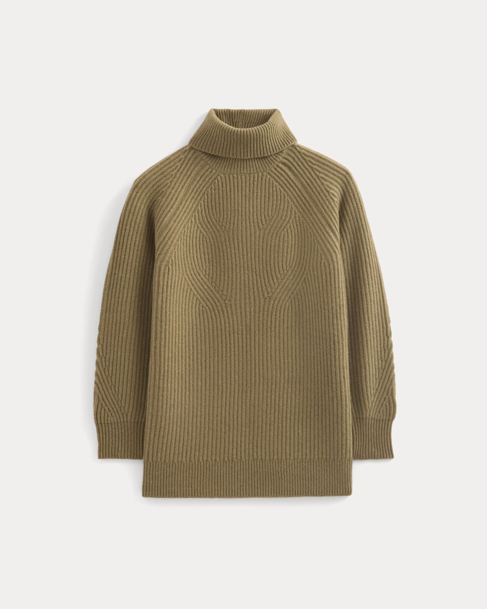 Cocoon Turtleneck in Wool Cashmere | Toast - Image 2
