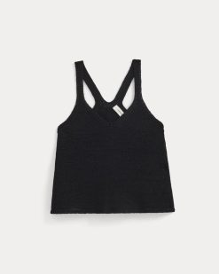 Alternative view of Racerback V-Neck Sweater | Black