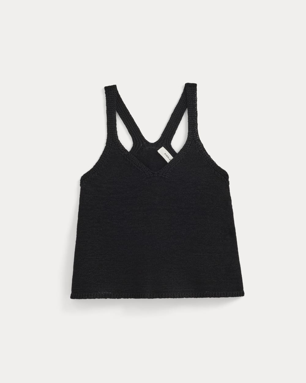 Racerback V-Neck Sweater | Black - Image 2