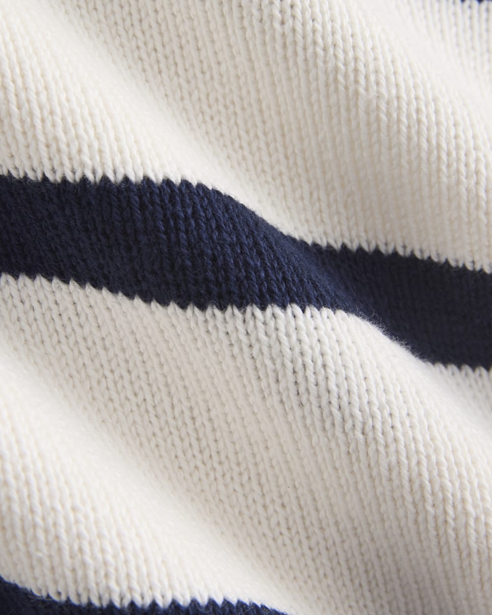 Striped Boatneck Sweater in Everyday Cotton | True Navy/Bone - Image 6