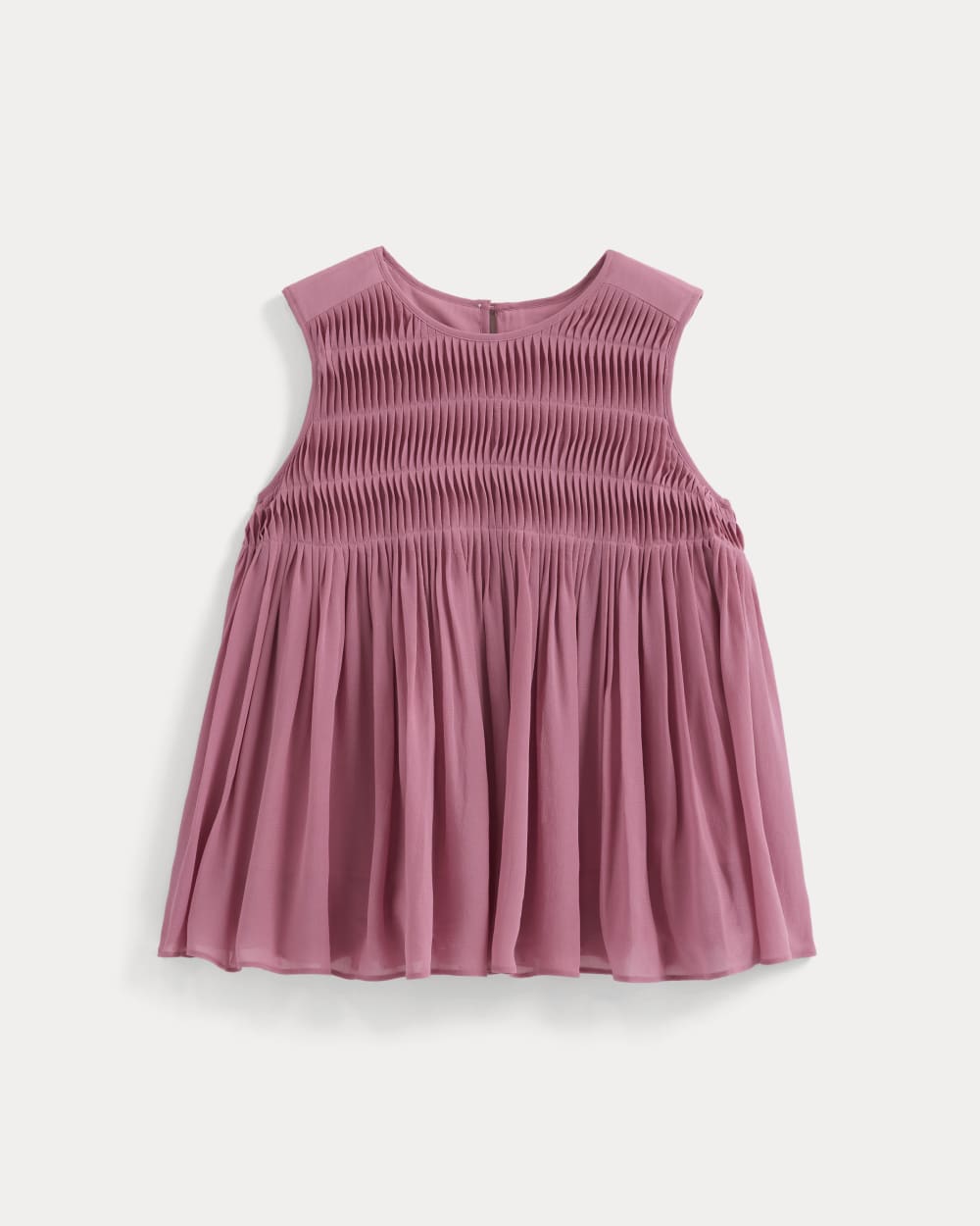 Twisted Pleat Tank in Silk Georgette | Heather Rose