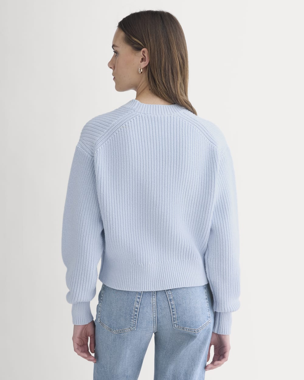 Cropped Ribbed Crew in Everyday Cotton | Skywriting - Image 5