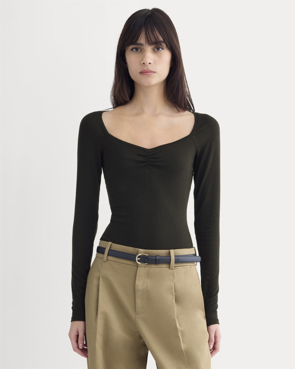 Sweetheart-Neck Top in Butterluxe | Black