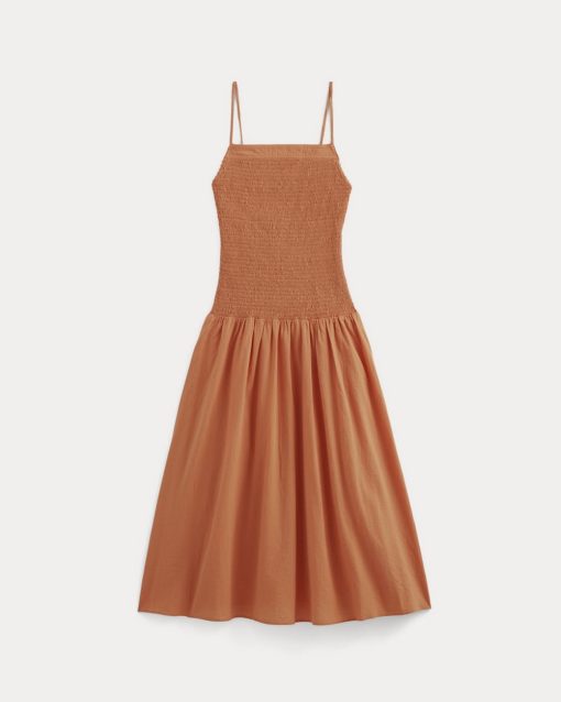Alternative view of The Gauze Open-Back Dress | Soft Orange