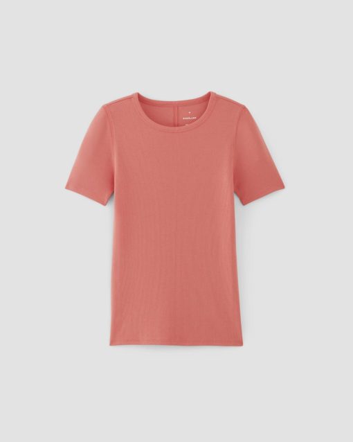 Alternative view of The Luxe Rib Crew | Coral