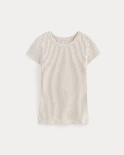 Alternative view of The Cozy Rib Tee | Bone