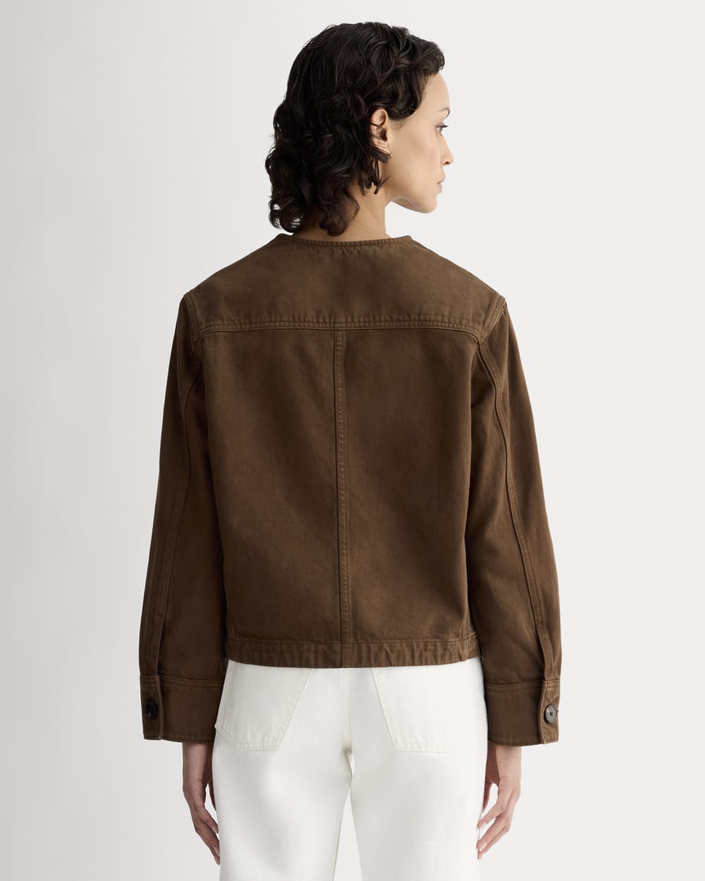 The Denim Barrel Jacket | Cocoa - Image 5