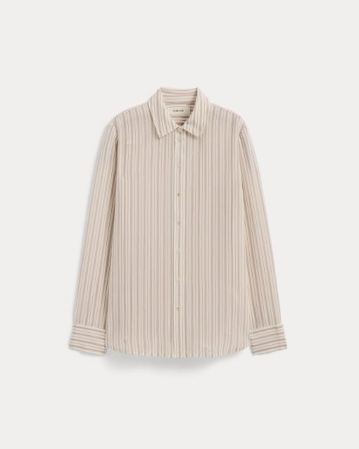 Alternative view of The Must-Have Shirt in Washable Silk | Bone / Dusky Rose