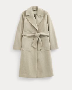 Alternative view of ReWool Belted Blanket Coat | Heather Wheat