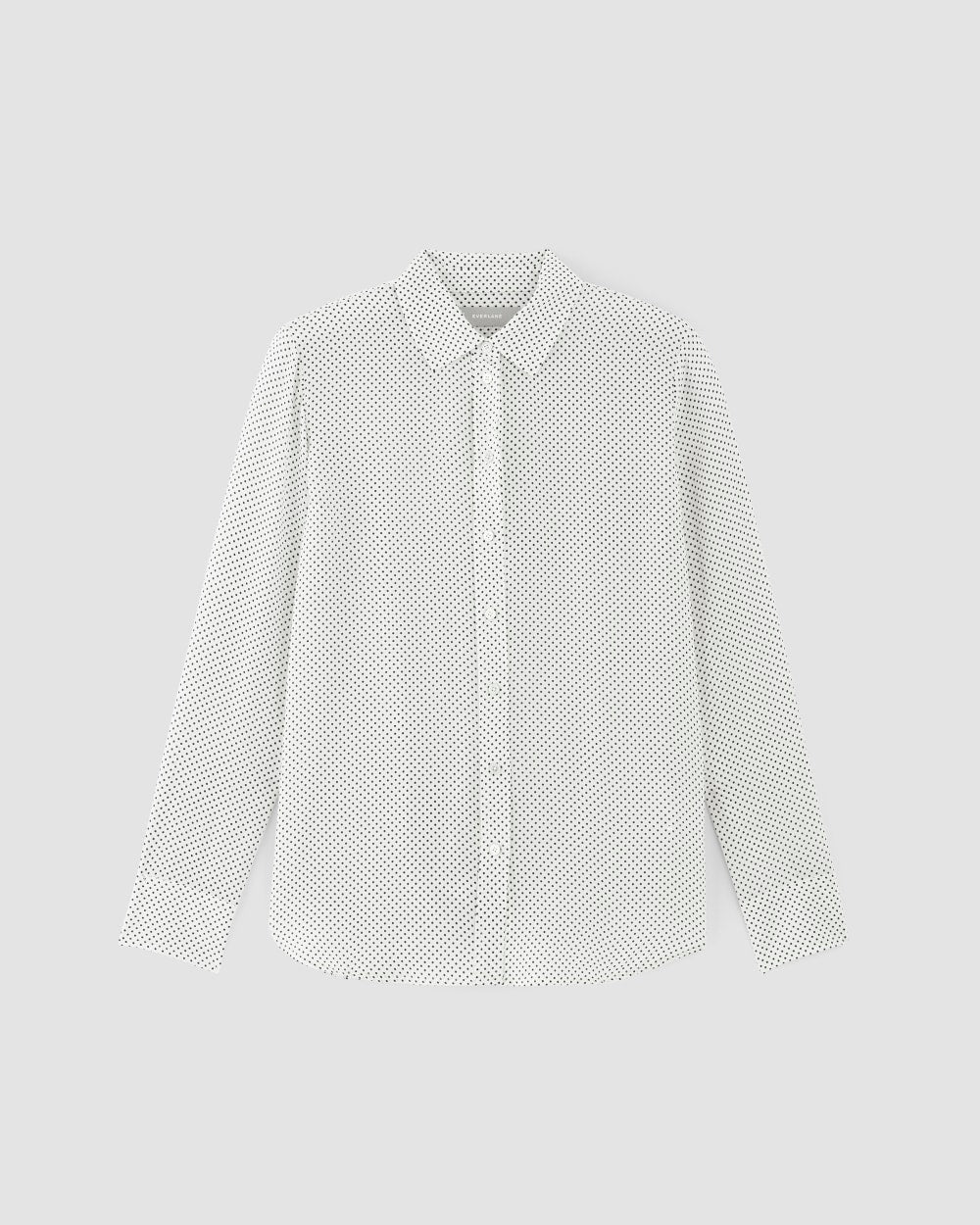 The Must-Have Shirt in Washable Silk | Bone / Black Polka Dot - Image 2