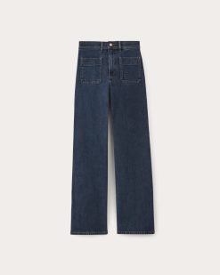 Alternative view of The '70s Wide Jean | Indigo Rinse