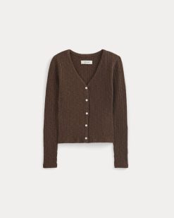 Alternative view of The Cozy Rib Cardigan | Dark Mahogany