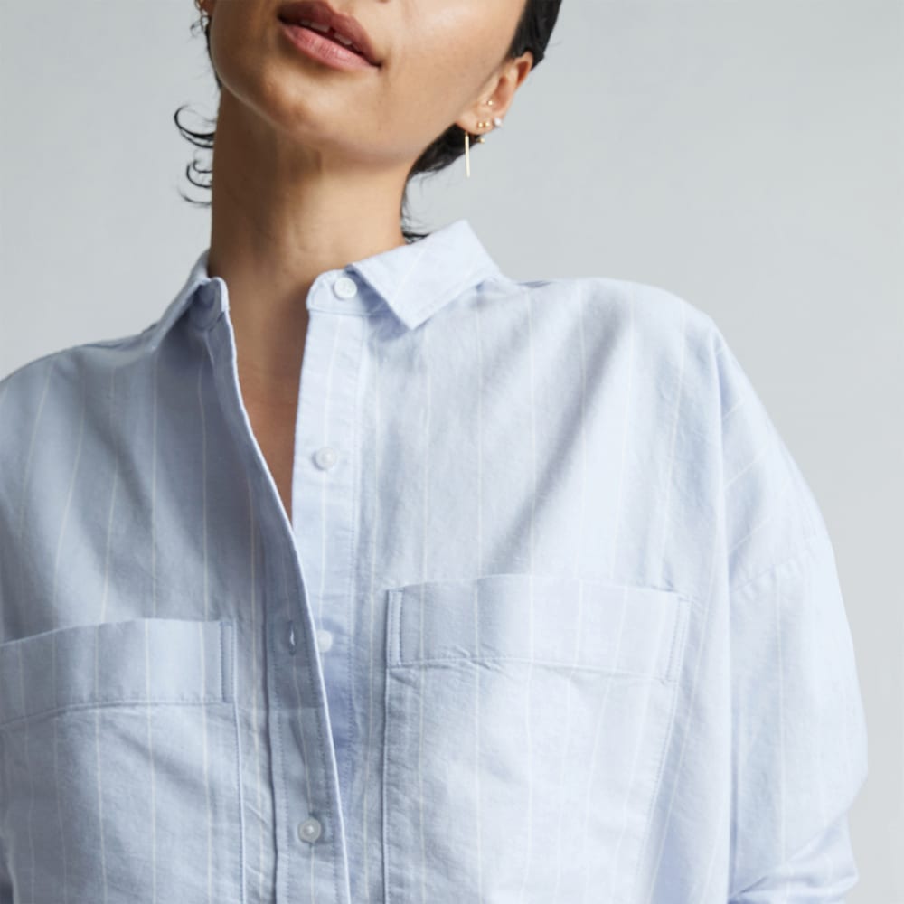 The Boxy Oxford | Periwinkle / White - Image 4