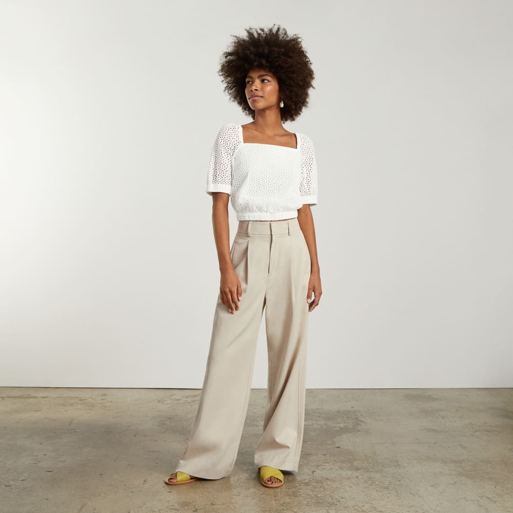 The Eyelet Puff Sleeve Top | White - Image 7