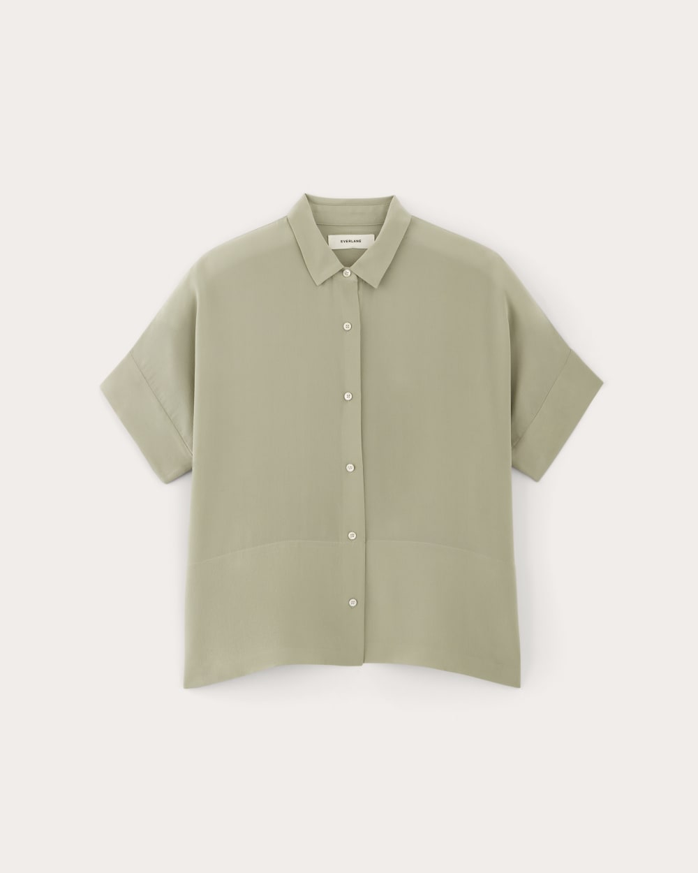 The Boxy Shirt in Washable Silk | Seagrass - Image 2