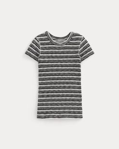 Alternative view of The Cozy Rib Tee | Bone / Black