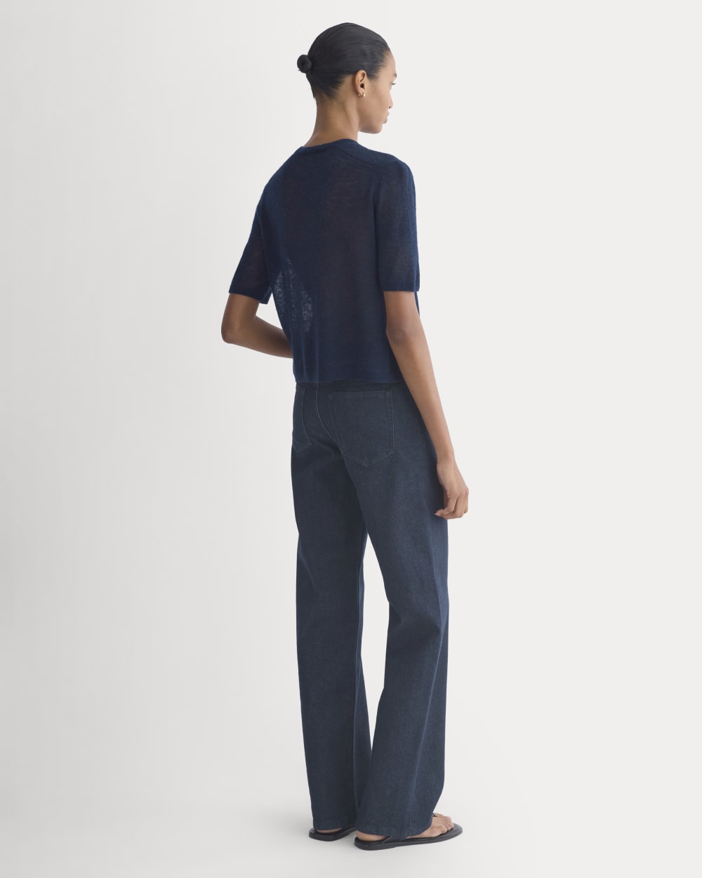 The Air Alpaca™ Short-Sleeve Cardigan | Navy - Image 5