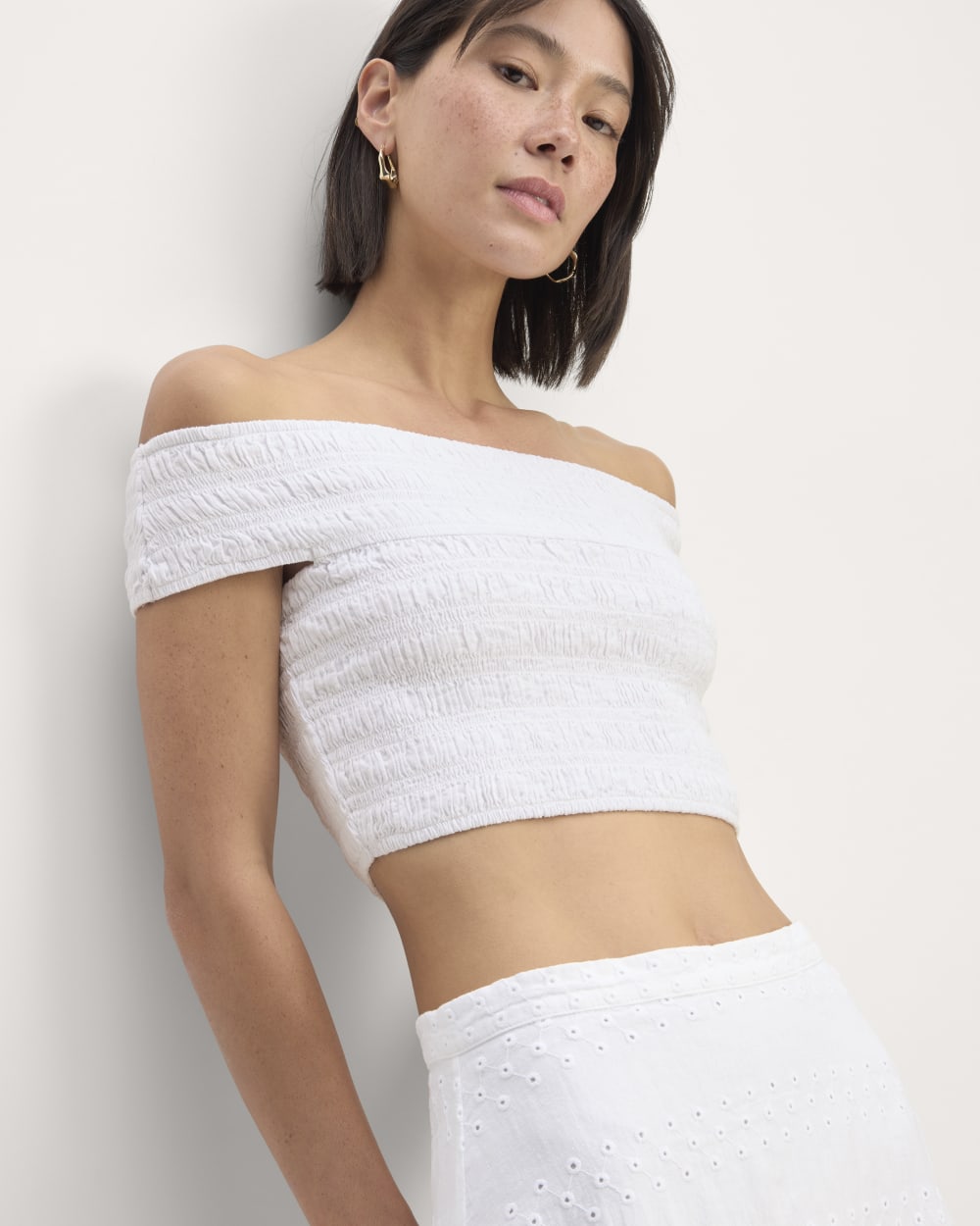 The Gauze Smock Top | White - Image 4