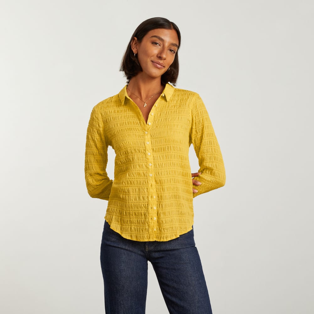 The Button Smock Top | Super Lemon - Image 2