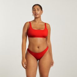 Alternative view of The Thigh-High Bikini Bottom | Bright Red