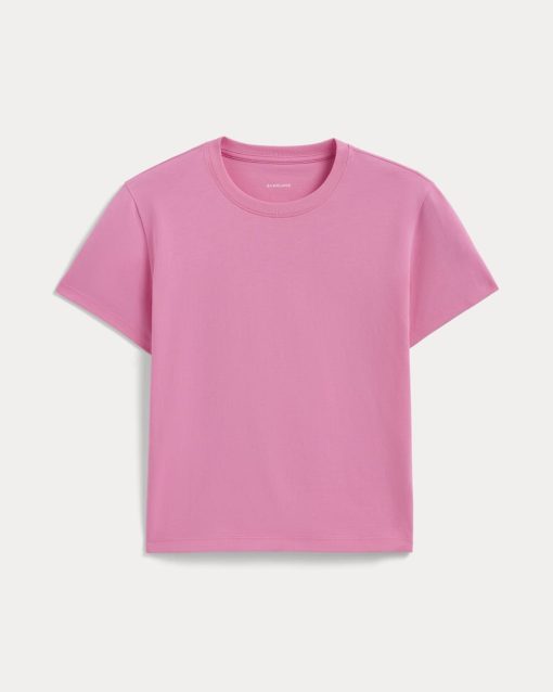 Alternative view of The Box-Cut Tee in Essential Cotton | Deep Pink  | No Pocket