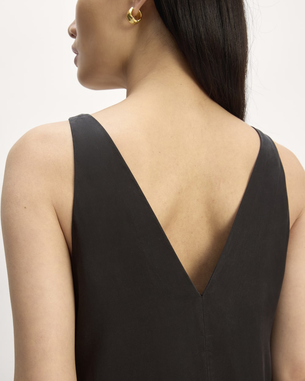 The TENCEL™ Midi Slip Dress | Black - Image 4
