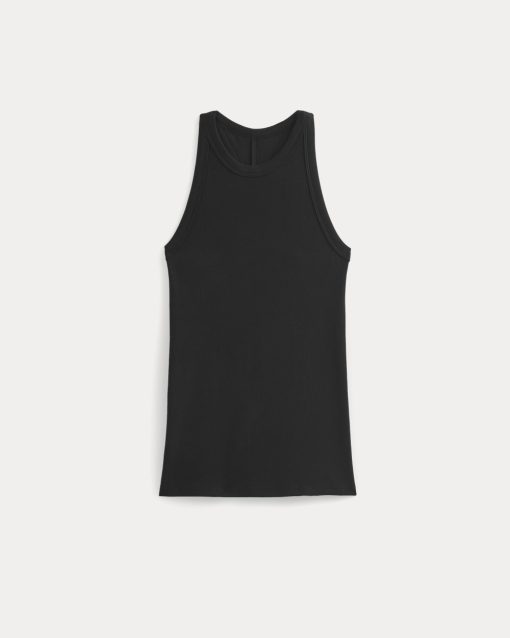 Alternative view of Luxe Rib Racerback Tank | Black