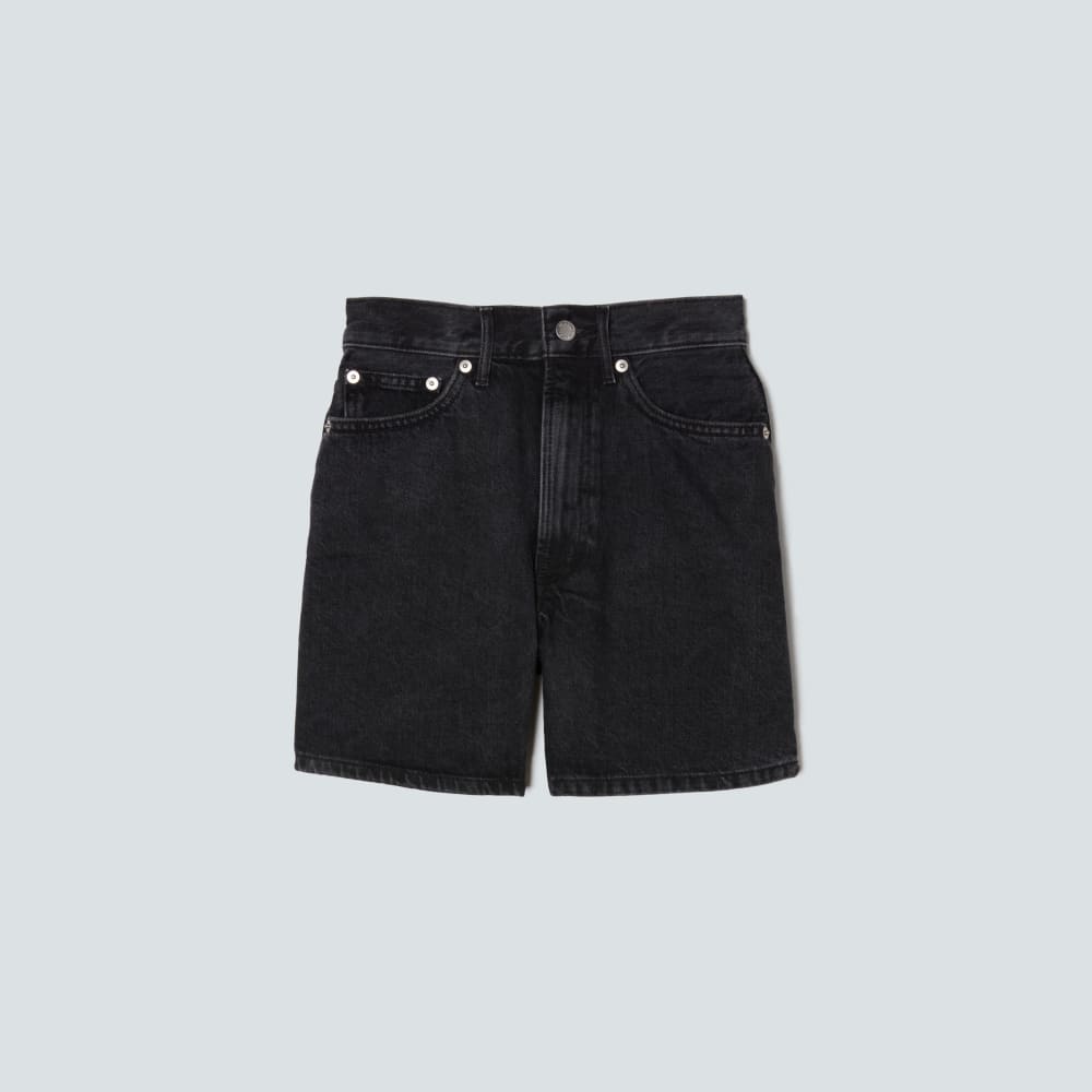 The A-Line Denim Short | Storm Black - Image 2
