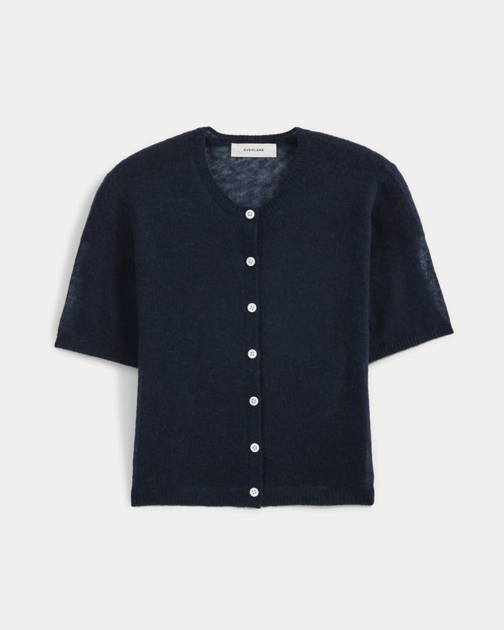 The Air Alpaca™ Short-Sleeve Cardigan | Navy - Image 2