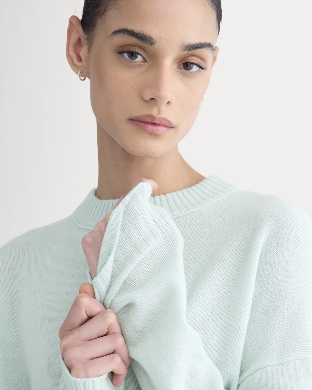 Cashmere Boyfriend Sweater | Chalk Blue - Image 4