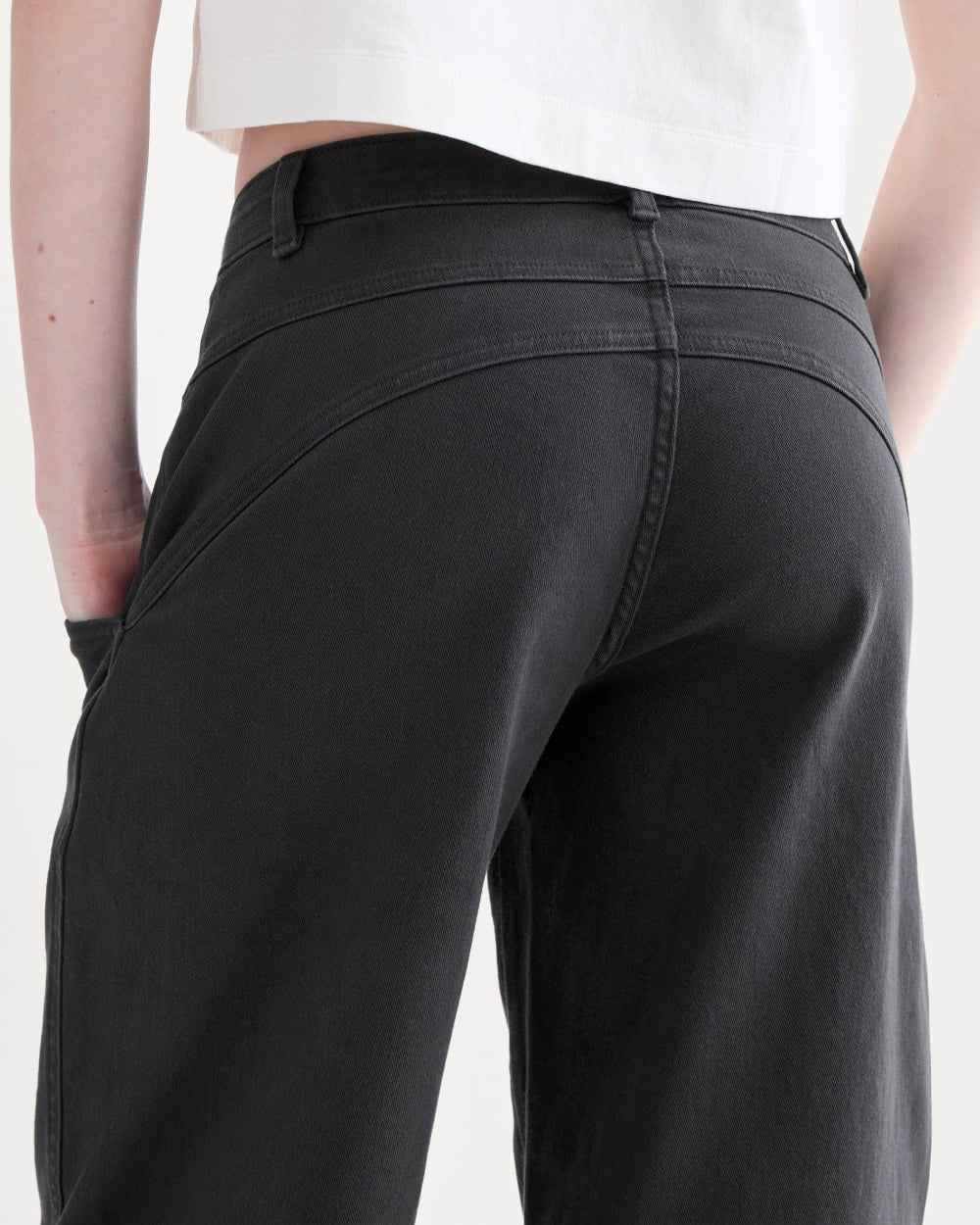 Double-Stitch Barrel Pant | Black - Image 4