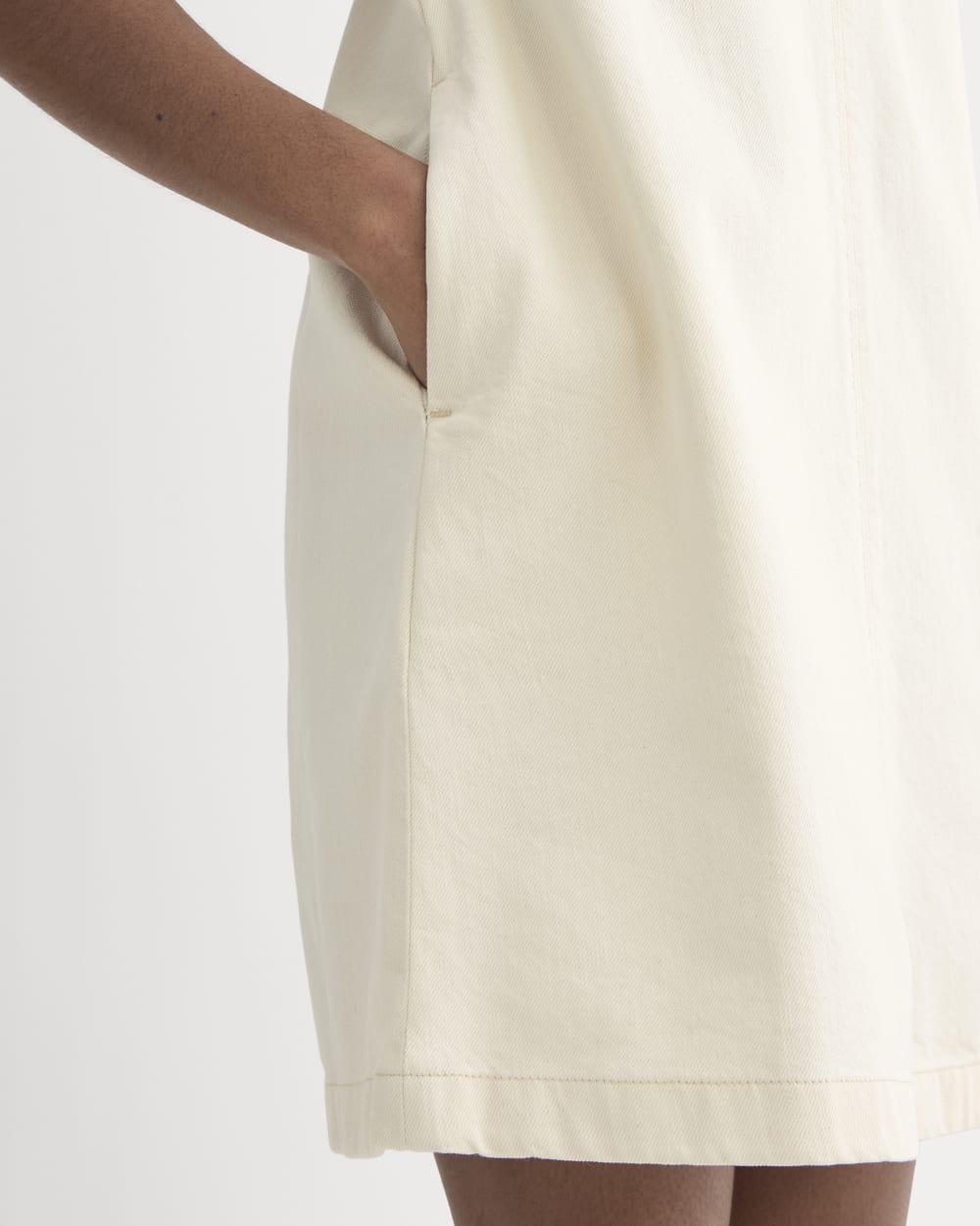 The Denim Shift Dress | Ecru - Image 3
