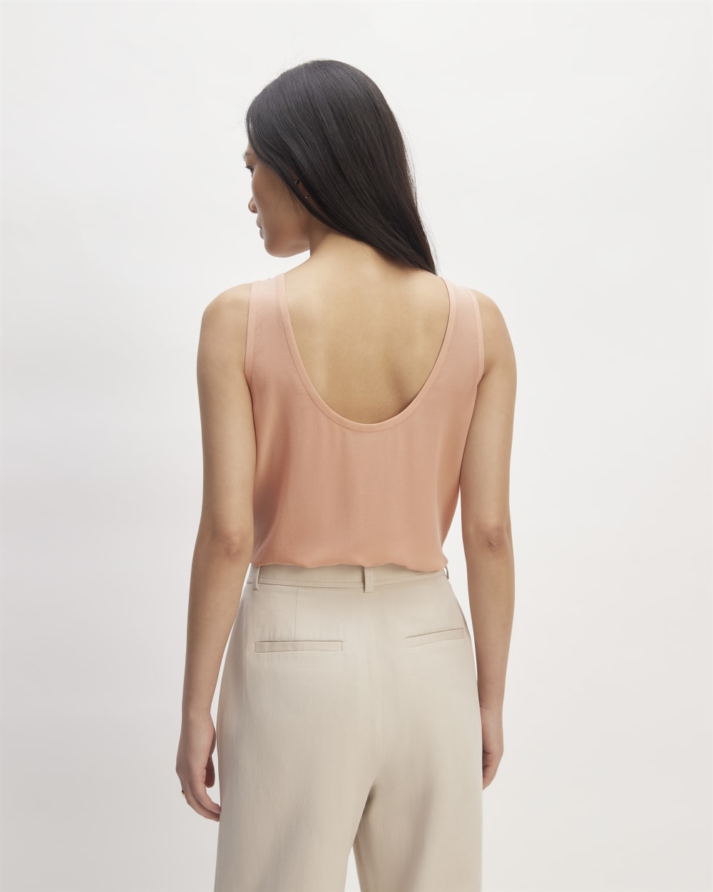 The Scoop Tank in Washable Silk | Blush Pink - Image 6
