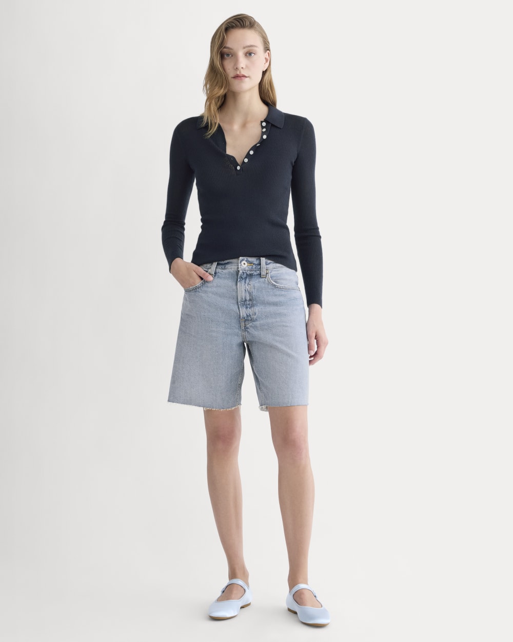 The OG Baggy Jean Short | Light Indigo